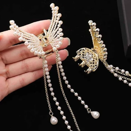 کلیپس مو زنانه مدل فرشته آویزدار