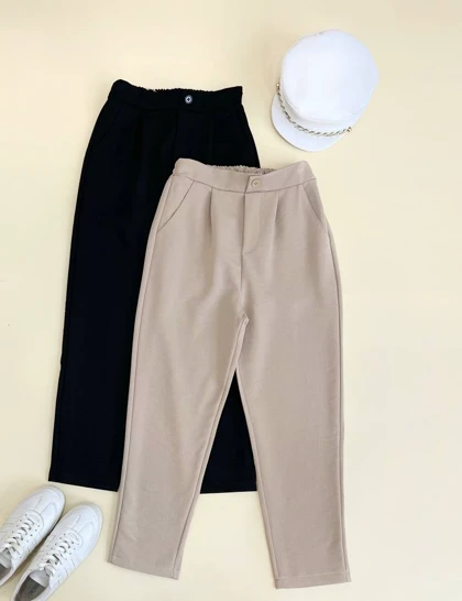 شلوار جلو پیلی مام فیت کد 2450