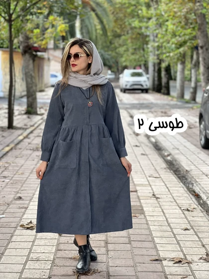 پیراهن مانتویی دوجیب