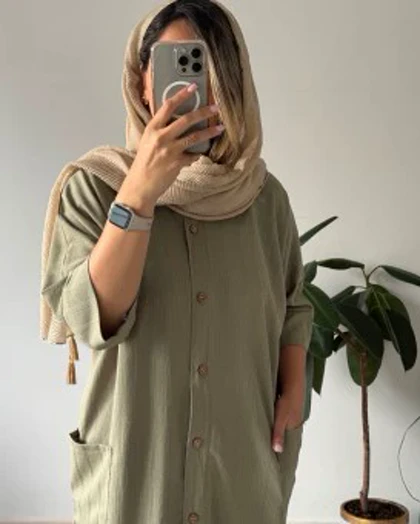 مانتو دگمه دار شیما