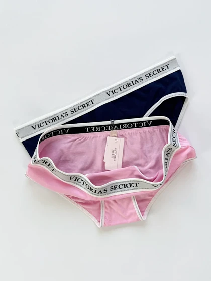 شورت اسلیپ زنانه نخ پنبه کمر کش شاین بسته 2 عددی ویکتوریا سکرت Victoria's Secret