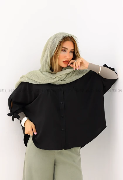 شومیز زنانه پری سینه چین کد1006449