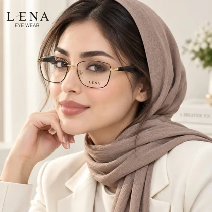 عینک طبی لنا مدل LE969 C02 طلایی قهوه ای