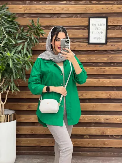 مانتو شومیزی تک جیب پایین هلال