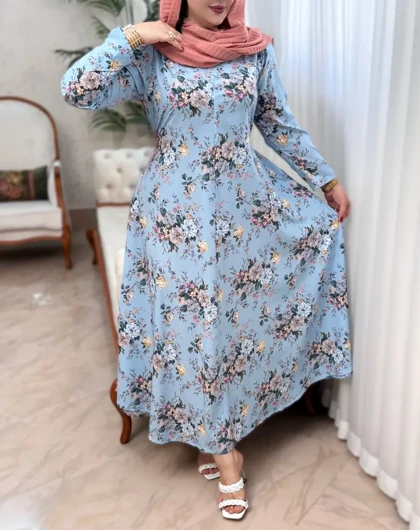 پیراهن فلور بنفشه 3205