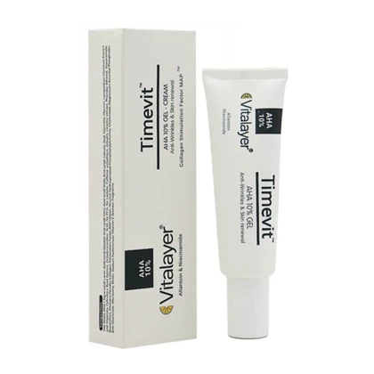 کرم ژل لایه بردار تایم ویت ویتالیر AHA 10 درصد 30 میل