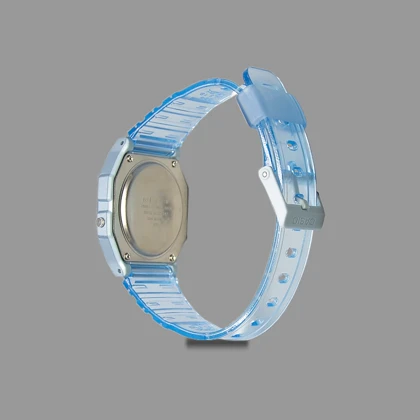 ساعت کاسیو یونیسکس آبی شفاف Casio F-91WS-7 Unisex Transparent Blue