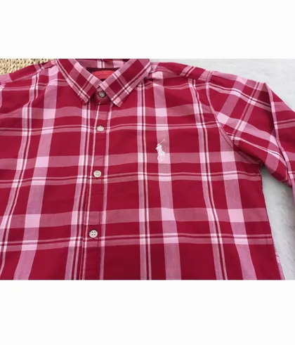 پیراهن مردانه polo چهارخونه قرمز