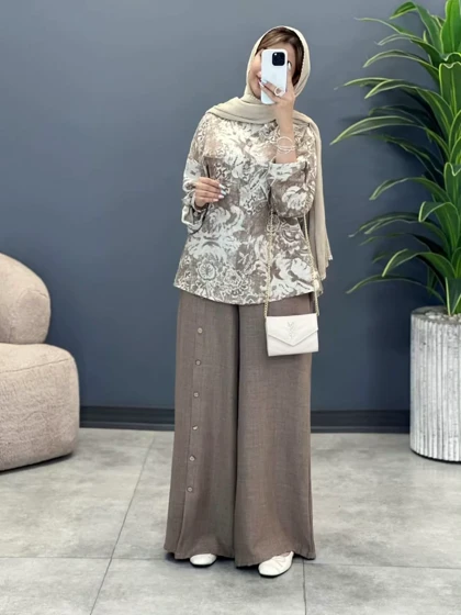 ست آبرنگی دکمه چوبی