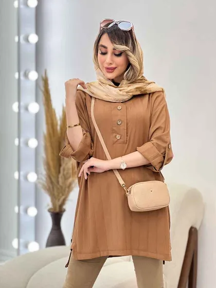 مانتو بغل سه دکمه الناز