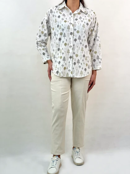 شلوار کتان مام استایل کد 101