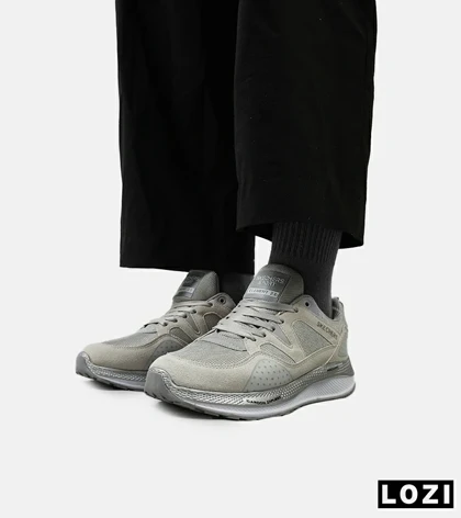 کفش کتانی طبی زنانه و مردانه طوسی سفید SKECHERS archfit v02