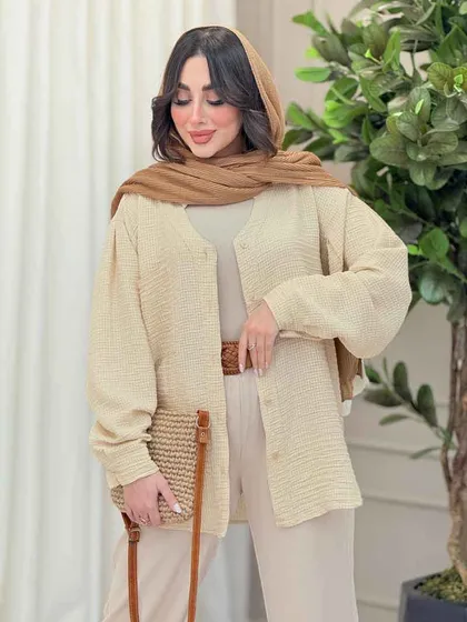 شومیز تک جیب پشت بندی