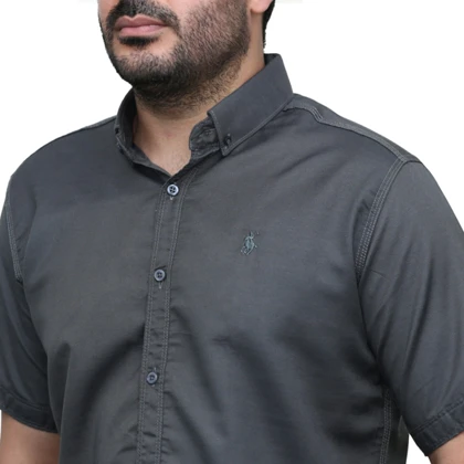 پیراهن آستین کوتاه ساده مردانه برند مد مدل 141114911