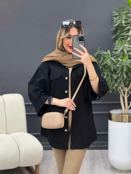 مانتو کتان شومیزی دلسا