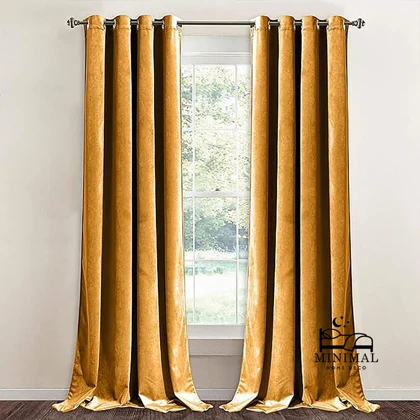 پرده آماده مخمل ویولت