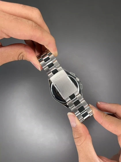 ساعت مچی سیتیزن کورنوگراف سیلور صفحه مشکی Citizen