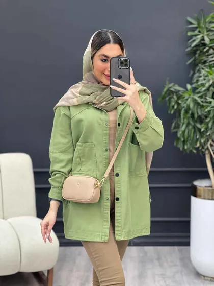 مانتو کتان بغل سه دکمه سوین
