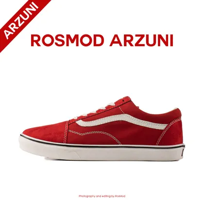 کتانی ساق کوتاه ونس قرمز Vans Low Red