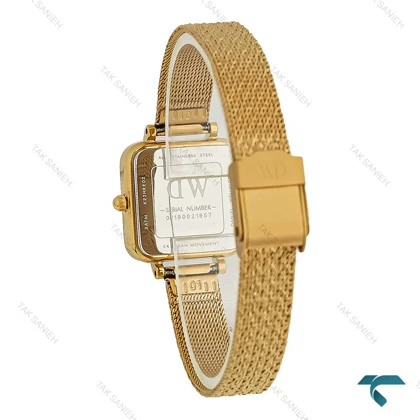 دنیل ولینگتون زنانه طلایی بند حصیری مربع DW-8028-L