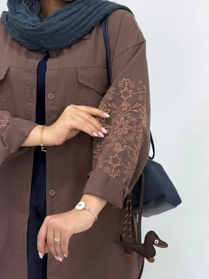 مانتو لینن گلدوزی نیکول 2