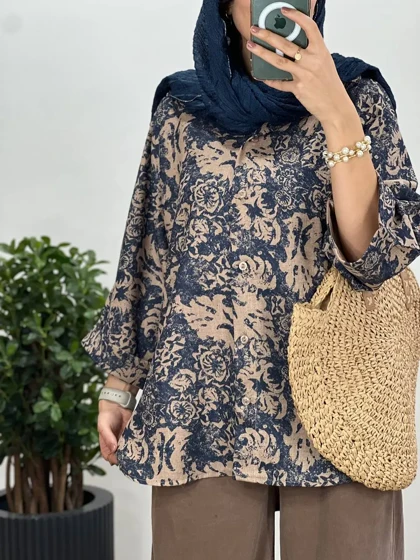 تونیک مانتویی لینن ایتالیایی گلوریا 1