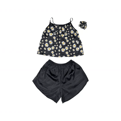 ست تاپ و شلوارک طرح گل 061