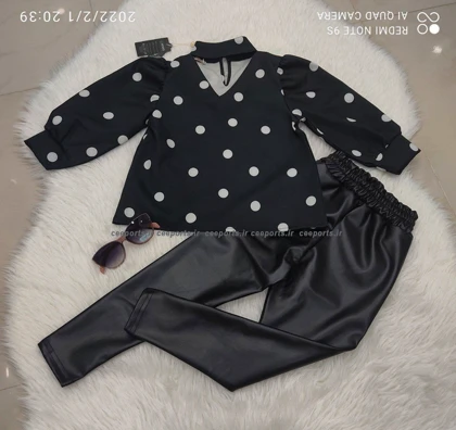 ست شومیز ولگ چرم مجلسی