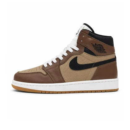 کفش و کتانی مردانه و زنانه ساق‌دار مدل NIKE JORDAN 1 رنگ کرم مشکی کد 2120