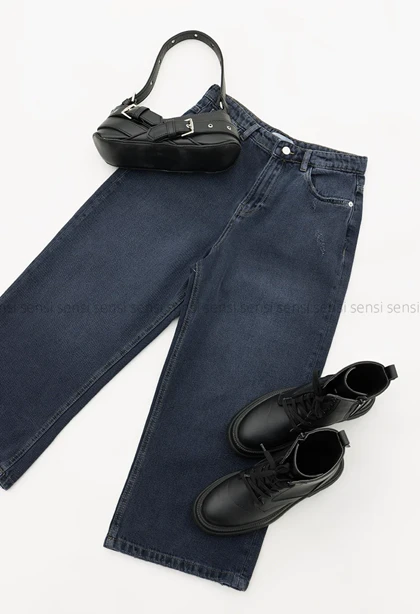 شلوار جین نیم بگ کد1005009