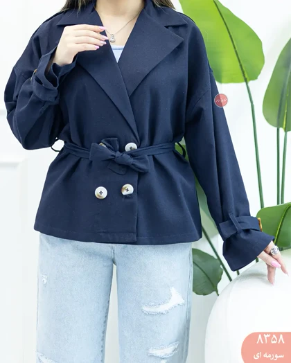 کت لینن چهاردکمه 8358