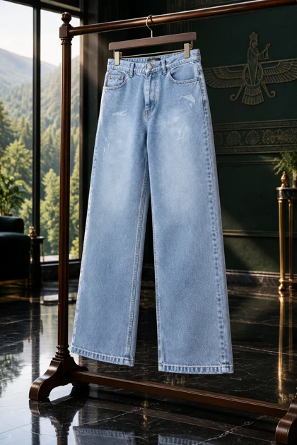 شلوار جین نیم بگ برند ZARA