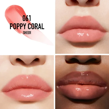 لیپ گلاس حجم‌دهنده مایع دیور مدل Addict Lip Maximizer رنگ Poppy Coral شماره 061 – 6 میلی‌لیتر