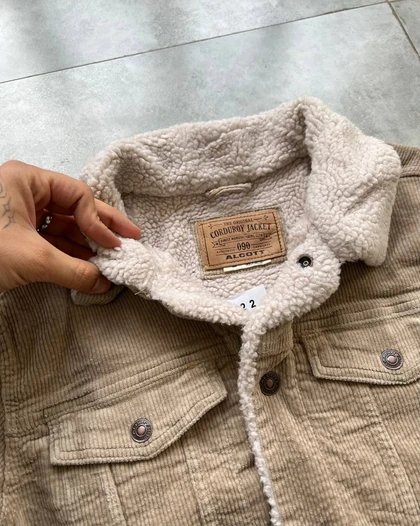 کاپشن کبریتی وارداتی CORDUROY قهوه ای