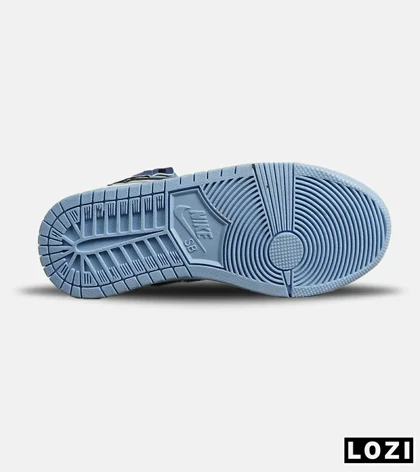 کفش کتانی ساق‌دار مردانه و زنانه سفید آبی NIKE jordan 1 مدل 8140