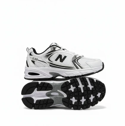 کفش کتانی نیوبالانس 530 سفید مشکی جدید کد 295095