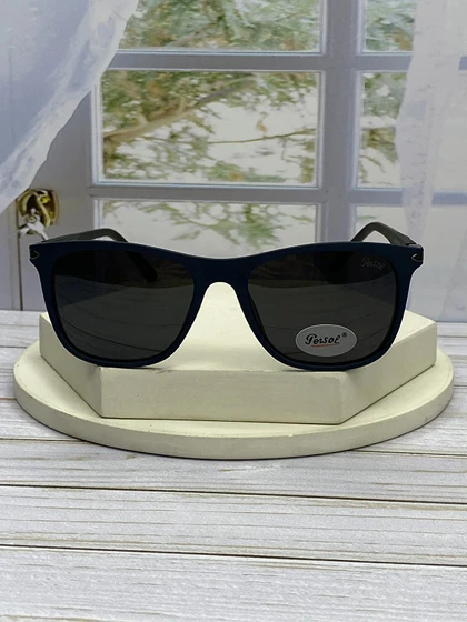 عینک آفتابی پرسول P6808 فریم کائوچو قهوه‌ای و عدسی پلی‌کربنات UV400 پلاریزه