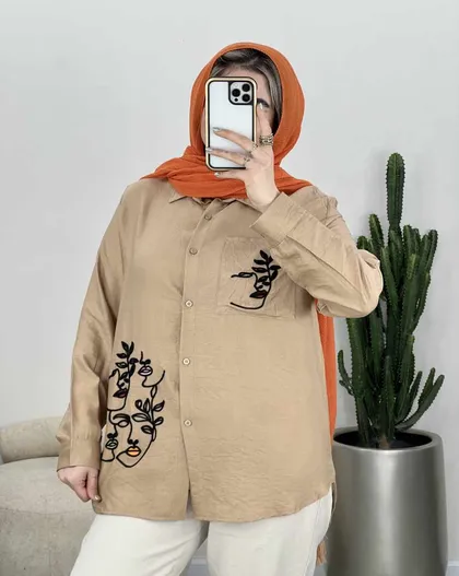 شومیز طرح چهره(41)کد3473