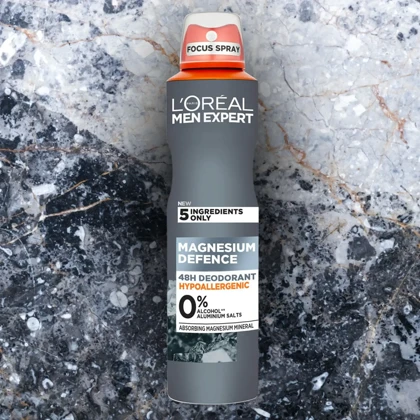 اسپری ضد تعریق مردانه لورآل, مدل Magnesium Defence 48H حجم 250ml