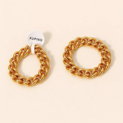 انگشتر زنجیری پهن طلایی زنانه – Xuping