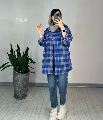 مانتو چهارخونه سما