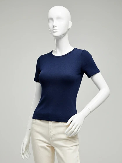 کراپ تاپ کبریتی آستین نصفه ساده