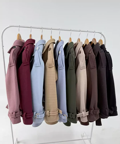 ترنچ کت چهاردکمه کد pm002 برند ردا