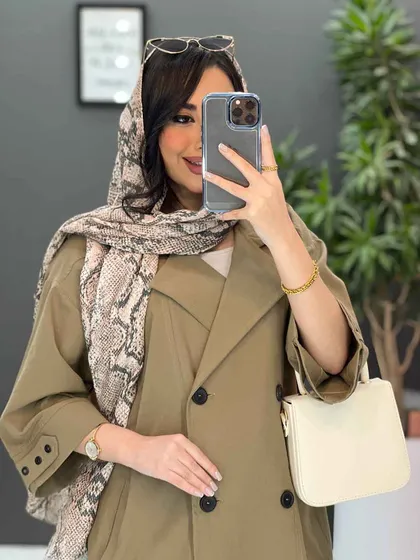 مانتو کتی شش دکمه آستین پرچ