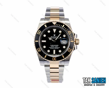 ساعت رولکس مردانه سابمارینر دورنگ طلایی مشکی کوارتز Rolex-2533-G