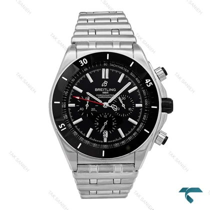 ساعت مردانه برایتلینگ Chronomat سیلور صفحه مشکی Breitling-6697-G