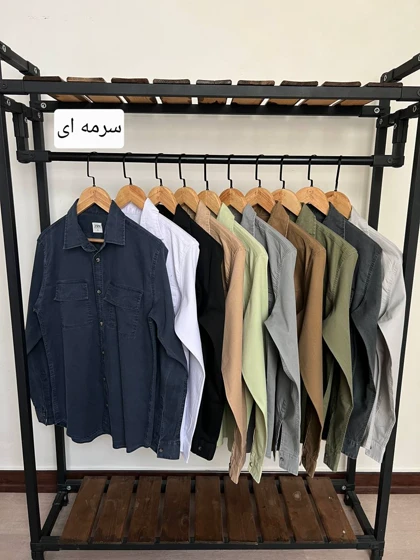 پیراهن آستین بلند کتان دوجیب 2484