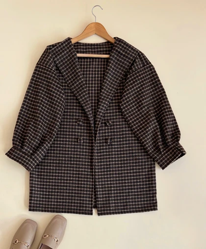 کت چهارخونه پشمی 2419