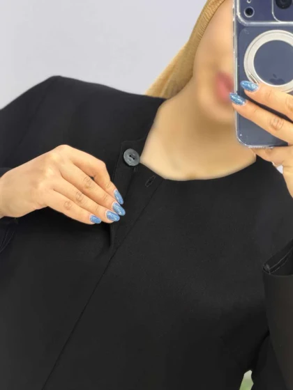 مانتو مزونی کرپ مدیسه کد 458254