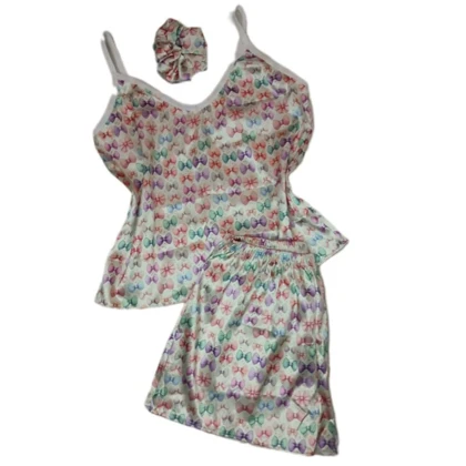 ست تاپ و شلوارک زنانه مدل دلبر 3 تکه